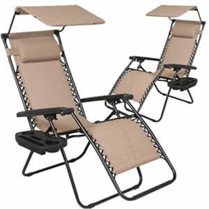 BestMassage Patio Chairs Zero Gravity Chair Lounge Chair 2Pack Recliner for Outdoor Funiture W/Folding Canopy for $124 BestMassage Patio Chairs Zero Gravity Chair Lounge Chair 2Pack Recliner for Outdoor Funiture W/Folding Canopy for $124