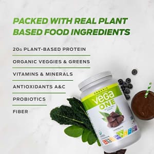 Vega One Organic Meal Replacement Plant Based Protein Powder, Plain Unflavored - Vegan, Vegetarian, for $34 Vega One Organic Meal Replacement Plant Based Protein Powder, Plain Unflavored - Vegan, Vegetarian, for $34