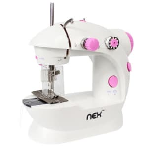 NEX Cute Pink Flex-Speed Double-Thread Cordless Easy Sewing Machine with Needle Protector for $26