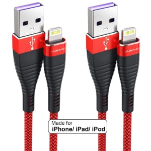 Vagavo 10-Ft. Nylon Braided Lightning Cable 2-Pack for $5 Vagavo 10-Ft. Nylon Braided Lightning Cable 2-Pack for $5