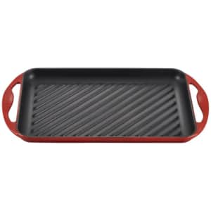 Le Creuset 13" x 9" Cast Iron Grill Pan for $100