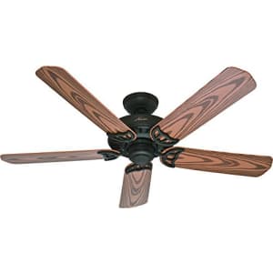 Hunter Fan Hunter Bridgeport Indoor / Outdoor Ceiling Fan with Pull Chain Control, 52", New Bronze for $120