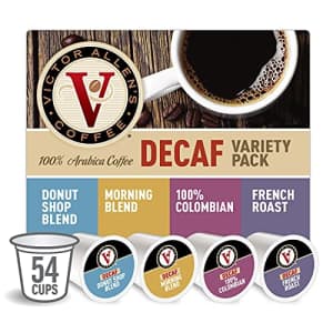 Victor Allen's Coffee Decaf Variety Pack, 54 Count, Single Serve Coffee Pods for Keurig K-Cup for $24