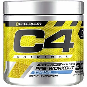 Cellucor C4 Original Pre Workout Powder ICY Blue Razz - Vitamin C for Immune Support - Sugar Free Preworkout for $30 Cellucor C4 Original Pre Workout Powder ICY Blue Razz - Vitamin C for Immune Support - Sugar Free Preworkout for $30