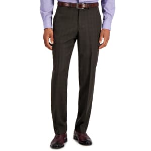 Perry Ellis Portfolio Men's Modern-Fit Subtle Check Performance Dress Pants for $19 Perry Ellis Portfolio Men's Modern-Fit Subtle Check Performance Dress Pants for $19