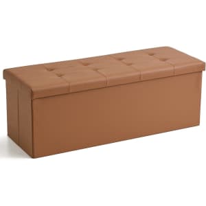 Edenbrook 43" Square-Tufted Foldable Storage Ottoman Bench for $66