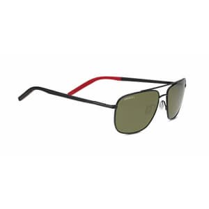 Serengeti Tellaro Sunglasses (Shiny Black/Black/Red -Polarized 555nm) for $270