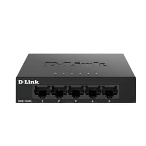 D-Link Ethernet Switch, 5 Port Gigabit Unmanaged Desktop Plug and Play Sturdy Metal Housing Fanless for $27
