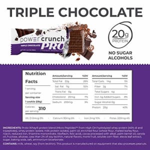 Power Crunch PRO Whey Protein Bar, High Protein Snacks with 20g Protein, Triple Chocolate, 2 Ounces for $30