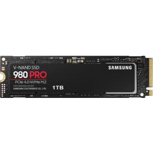 Samsung 980 Pro 1TB V-NAND PCIe 4.0 NVMe M.2 Internal Gaming SSD for $100