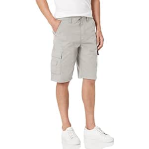 Beverly Hills Polo Club Men's Basic Cargo Shorts Non-Belted, Light Steel 6093A, 30 for $18