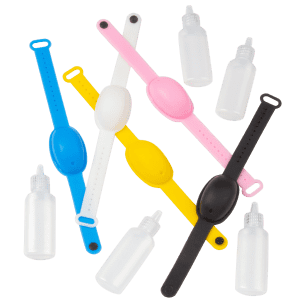 Refillable Hand Sanitizer Wristband + Refillable Bottle 5-Pack for $7 Refillable Hand Sanitizer Wristband + Refillable Bottle 5-Pack for $7
