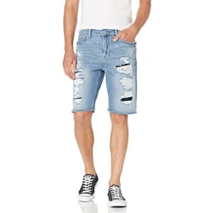 GUESS Men's Eco Slim Fit Denim Shorts, Alchemy Blue, 31 for $43