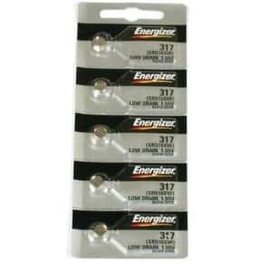 Energizer 317 Button Cell Silver Oxide SR516SW Watch Battery Mercury Free Pack of 12 Batteries for $8