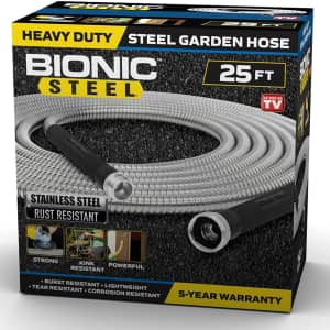 Bionic Steel 25-Foot Heavy-Duty Stainless Steel Garden Hose for $19 Bionic Steel 25-Foot Heavy-Duty Stainless Steel Garden Hose for $19
