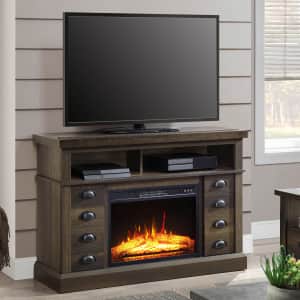 BH&G Granary Modern Farmhouse Fireplace TV Stand for $229