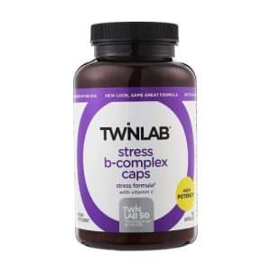 Twinlab Stress B-Complex Caps - High Potency Vitamin B Complex Capsules with Vitamin C 1000mg - for $10