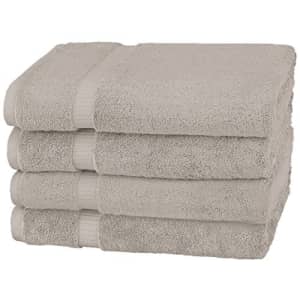 Amazon Brand Pinzon Organic Cotton Bath Towel, Set of 4, Marble Grey for $40 Amazon Brand Pinzon Organic Cotton Bath Towel, Set of 4, Marble Grey for $40