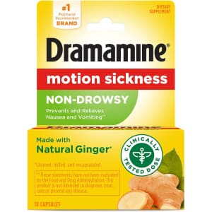 Dramamine Motion Sickness Non-Drowsy Tablets 18-Pack for $4.49 via Sub & Save