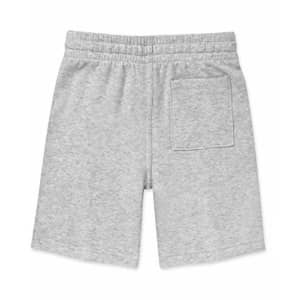Timberland Boys' Drawstring Logo Knit Shorts, Light Grey Heather, Large (6) for $19