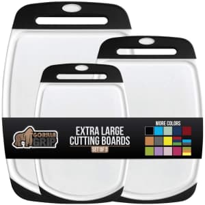 Gorilla Grip Original Oversized Cutting Board 3-Pack for $17 Gorilla Grip Original Oversized Cutting Board 3-Pack for $17
