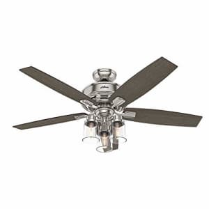 Hunter Fan HUNTER 54190 Bennett Indoor Ceiling Fan with LED Light and Remote Control, 52", Brushed Nickel for $236 Hunter Fan HUNTER 54190 Bennett Indoor Ceiling Fan with LED Light and Remote Control, 52", Brushed Nickel for $236