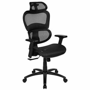 Flash Furniture Ergonomic Mesh Office Chair with 2-to-1 Synchro-Tilt, Adjustable Headrest, Lumbar for $183