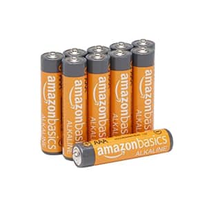 Amazon Basics 10 Pack AAA High-Performance Alkaline Batteries, 10-Year Shelf Life for $8
