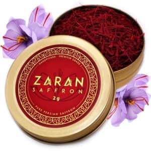 Zaran Saffron All-Red Persian Saffron Spice Threads 2-Gram Tin for $10 Zaran Saffron All-Red Persian Saffron Spice Threads 2-Gram Tin for $10