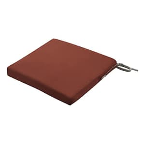 Classic Accessories Ravenna Water-Resistant Patio Chair Seat Cushion, 18 x 18 x 2 Inch, Spice, for $40 Classic Accessories Ravenna Water-Resistant Patio Chair Seat Cushion, 18 x 18 x 2 Inch, Spice, for $40