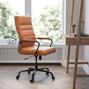 Flash Furniture High Back Desk Chair - Brown LeatherSoft Executive Swivel Office Chair with Black for $197 Flash Furniture High Back Desk Chair - Brown LeatherSoft Executive Swivel Office Chair with Black for $197