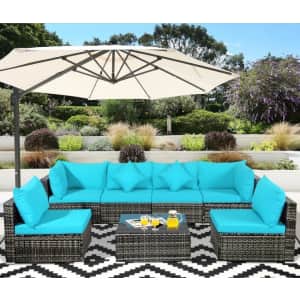 Costway 7-Piece Rattan Sectional Sofa Set for $610