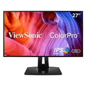 ViewSonic VP2768a ColorPro 27 Inch 1440p IPS Monitor with 100% sRGB, Rec 709, USB C (90W), RJ45, for $313