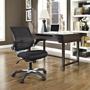 Modway Edge Mesh Back and Mesh Seat Office Chair In Black With Flip-Up Arms in Black for $135 Modway Edge Mesh Back and Mesh Seat Office Chair In Black With Flip-Up Arms in Black for $135