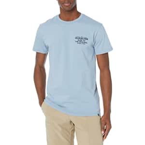Quiksilver Men's Feeding Line Mt0 Tee Shirt, Faded Denim, S for $18