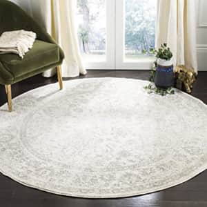Safavieh Adirondack Collection ADR109C Ivory/Silver Vintage Oriental Distressed Area Rug 8' Round for $90 Safavieh Adirondack Collection ADR109C Ivory/Silver Vintage Oriental Distressed Area Rug 8' Round for $90