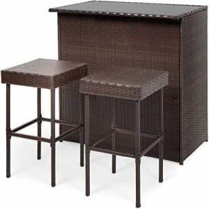 Best Choice Products 3-Piece All-Weather Wicker Bar Table Set for Indoor Outdoor, Kitchen, Patio, for $344 Best Choice Products 3-Piece All-Weather Wicker Bar Table Set for Indoor Outdoor, Kitchen, Patio, for $344