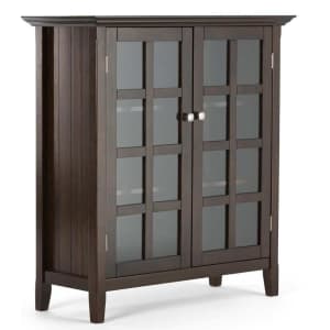 Simpli Home Acadian 39" Solid Wood Medium Storage Cabinet for $215 Simpli Home Acadian 39" Solid Wood Medium Storage Cabinet for $215