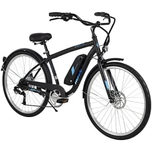 Huffy Everett + 27.5 Electric Comfort Bike for Men, Aluminum Frame, Blue, Pedal Assist up to 20 mph for $800