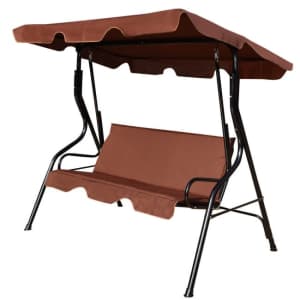 Costway 3-Seat Patio Canopy Swing for $98