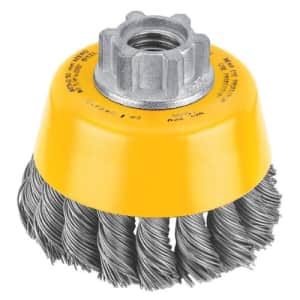 Dewalt DW4910 5 Pack 3-Inch by 5/8-Inch-11 Knotted Cup Brush/Carbon Steel .020-Inch for $47 Dewalt DW4910 5 Pack 3-Inch by 5/8-Inch-11 Knotted Cup Brush/Carbon Steel .020-Inch for $47