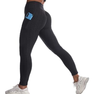 Cjoy Women's Textured Leggings with Pockets from $8 Cjoy Women's Textured Leggings with Pockets from $8