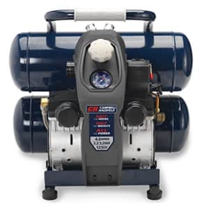 Campbell Hausfeld Quiet Air Compressor, Lightweight, 4.6 Gallon, Half the Noise and Weight, 4X Life, All the Power for $290