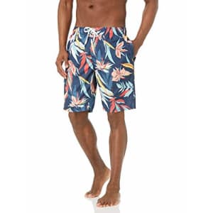 Kanu Surf Men's Flex Swim Trunks (Regular & Extended Sizes), Seaweeds Navy, 3X for $16