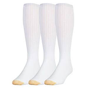 Gold Toe Men's Ultra Tec Performance Over-The-Calf Athletic Socks, Multipairs, White (3-Pairs), for $16