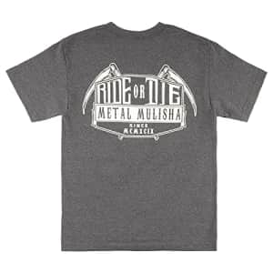 Metal Mulisha Men's Ride or Die T-Shirt, Charcoal Heather Gray, Small for $9