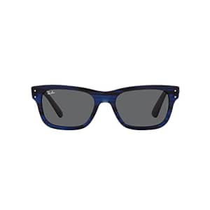Ray-Ban RB2283 Mr. Burbank Sunglasses, Striped Blue/Dark Grey, 52 mm for $157