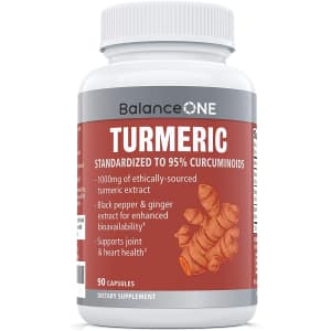 Balance ONE Turmeric 90-Capsule Bottle for $13 Balance ONE Turmeric 90-Capsule Bottle for $13