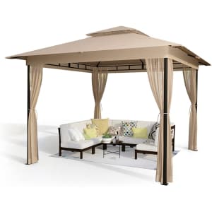 DikaSun Double Roof Gazebo with Curtains from $117