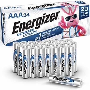 Energizer AAA Lithium Batteries, Ultimate Lithium Triple A Battery (24 Count), Longest-Lasting AAA for $34